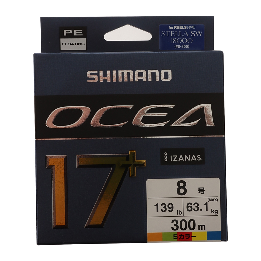 Shimano Ocea 17+ Multicolour Braid 300m PE8 139lb