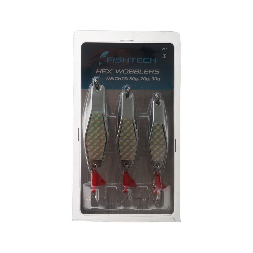 Fishtech Hex Wobbler Lure Heavy 3-Pack 50-70-90g