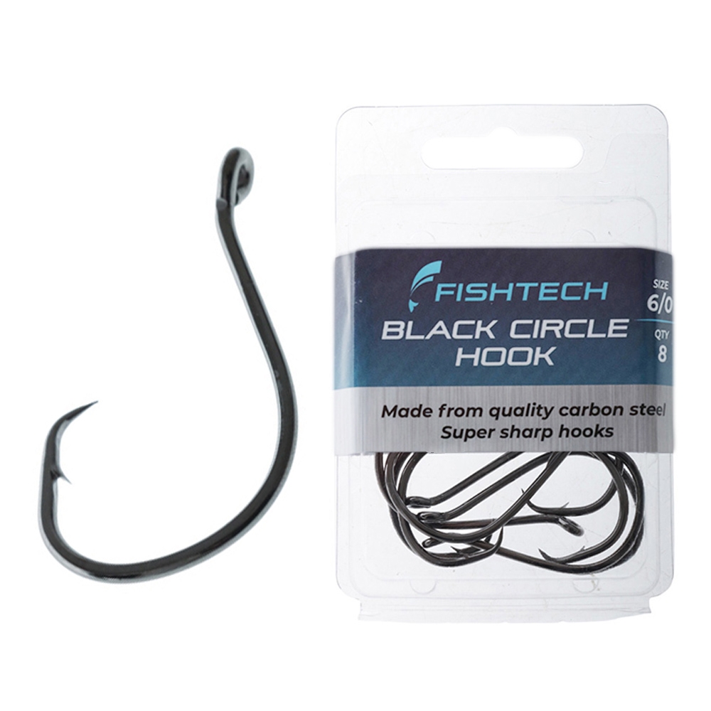 Fishtech Black Circle Hook 6/0 Qty 8