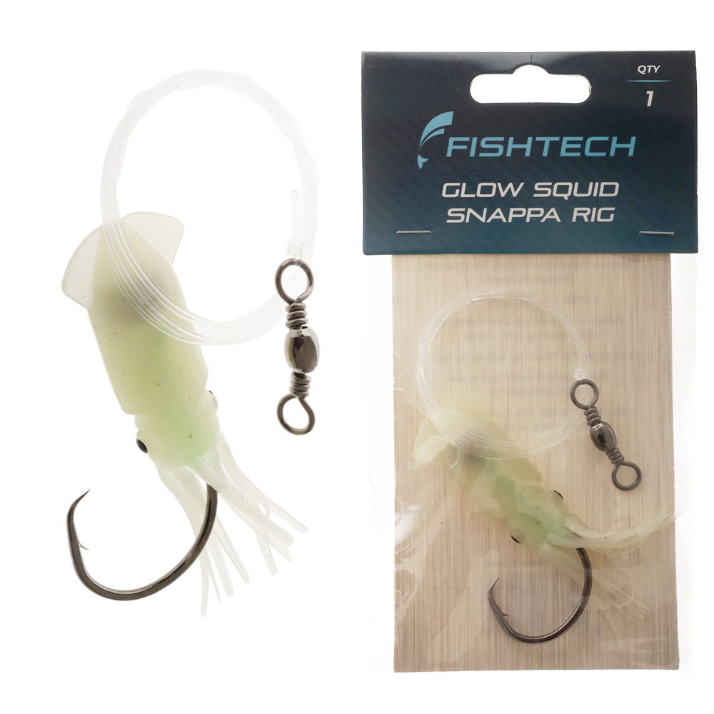 Fishtech Glow Squid Snapper Rig 7/0