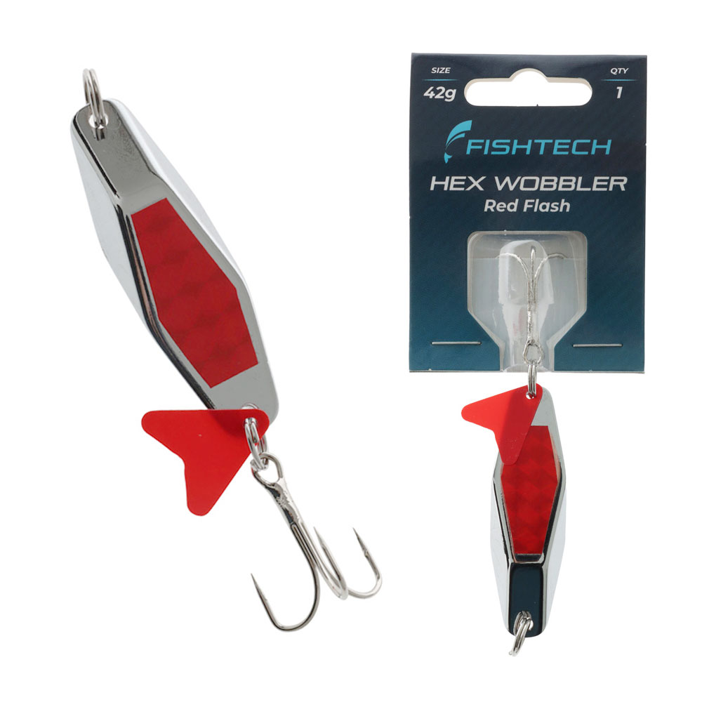 Fishtech Hex Wobbler Lure Red Flash 42g