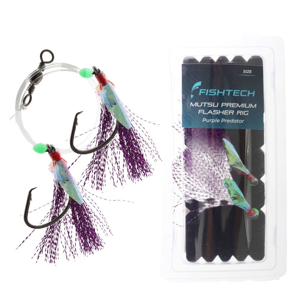 Fishtech Mutsu Premium Flasher Rig Purple Predator