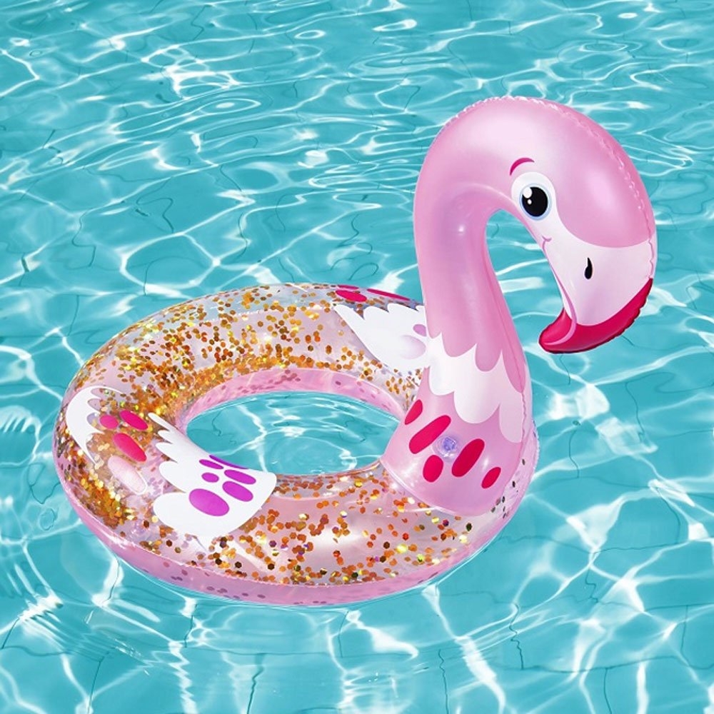 H2OGO! Shimmer N' Float Inflatable Swim Ring Flamingo