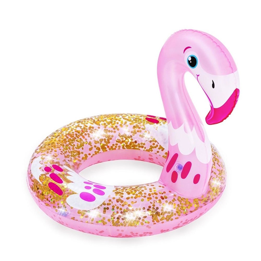 H2OGO! Shimmer N' Float Inflatable Swim Ring Flamingo