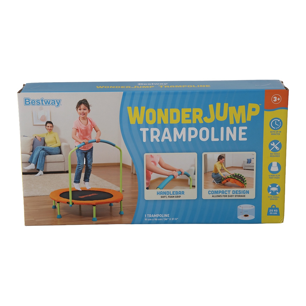 Bestway WonderJump Kids Trampoline with Handlebar 91cm x 96cm