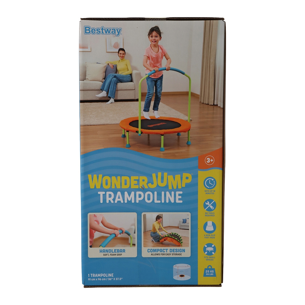 Bestway WonderJump Kids Trampoline with Handlebar 91cm x 96cm