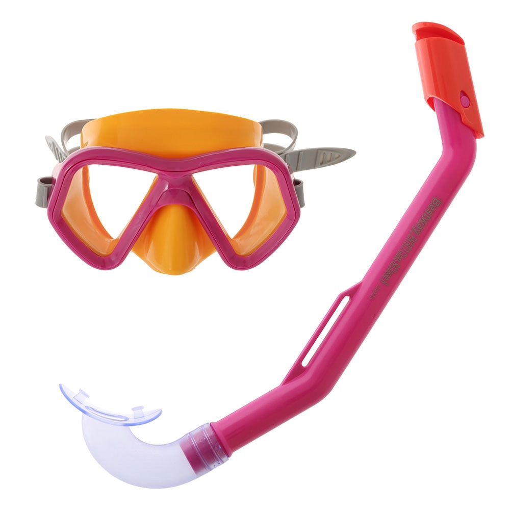 Bestway Dominator Child Mask and Snorkel Set Pink/Orange