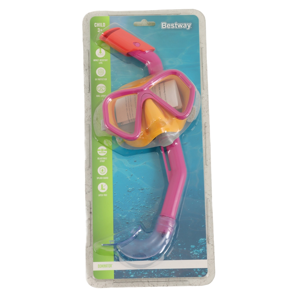 Bestway Dominator Child Mask and Snorkel Set Pink/Orange