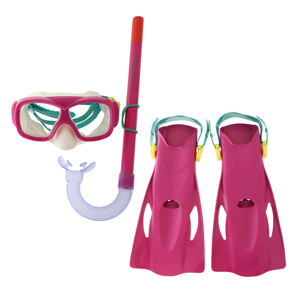 Bestway Explora Essential Youth Mask and Snorkel Set with Fins Pink