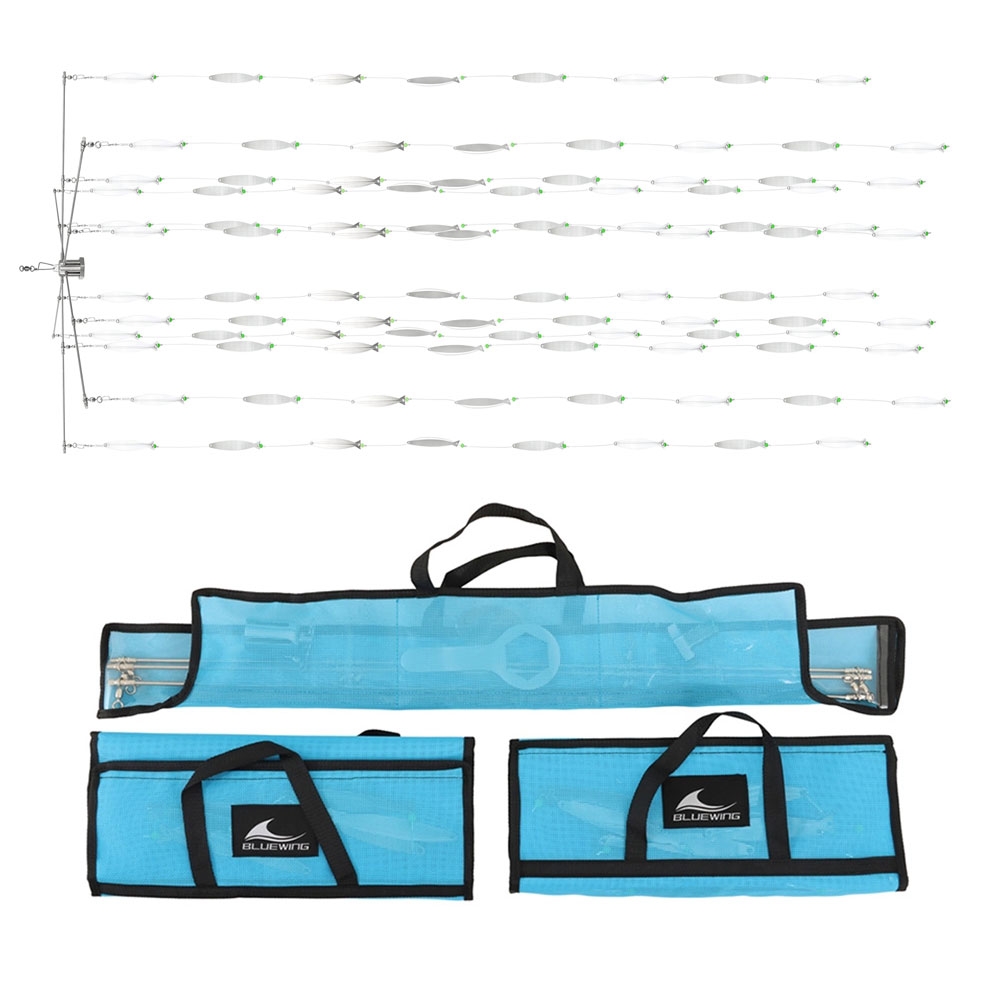 BlueWing Bulletproof Dredge Teaser with Stainless Steel Fish 48in