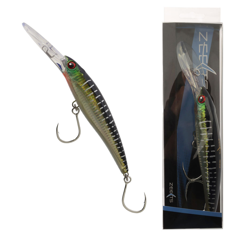 Zeets Bibbed Trolling Lure 160mm 5/0 Inline Hooks Jack Mack