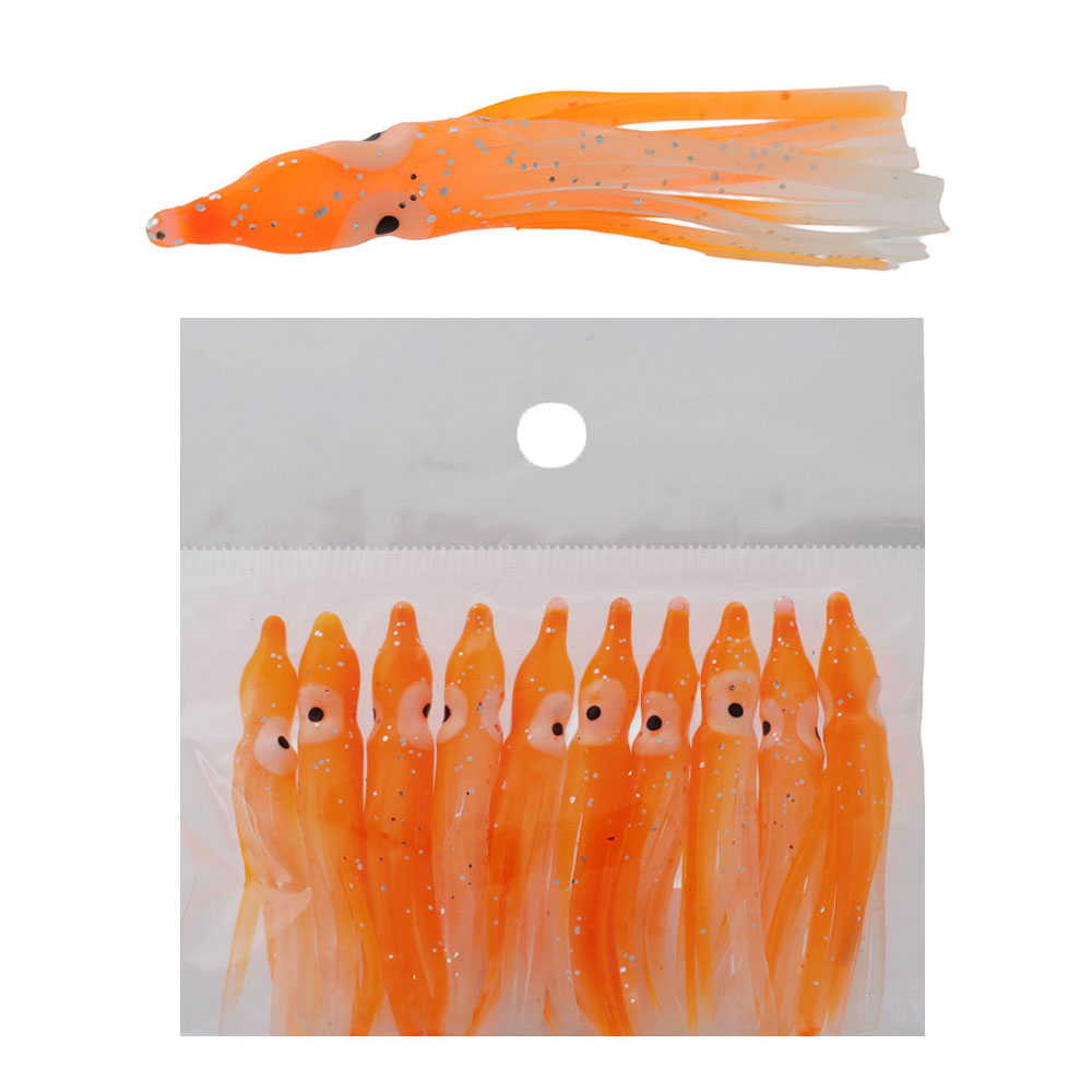 Sea Harvester Surfcasting Octopus Skirt 50mm Orange Lumo Qty 10