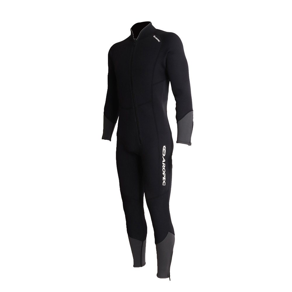 Aropec Front-Zip Neoprene Mens Full Wetsuit 3mm Black/Grey