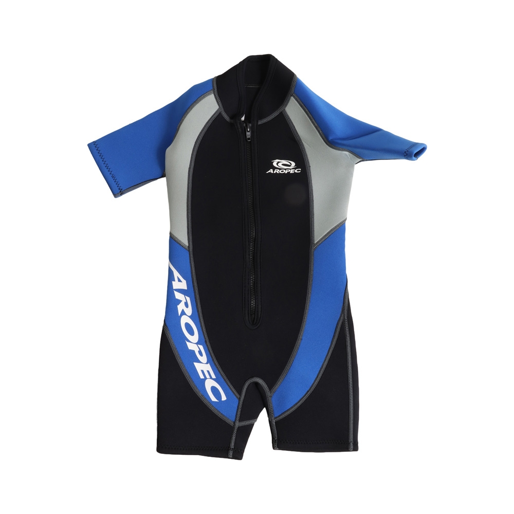 Aropec Neoprene Kids Shorty Wetsuit 2.5mm Black/Blue