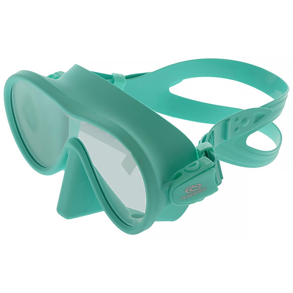 Aropec Single Lens Frameless Adult Dive Mask Tiffany Blue