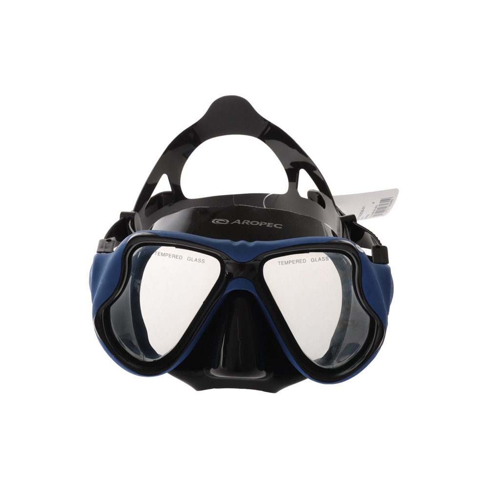 Aropec Twin Lens Frameless Adult Dive Mask Black/Blue