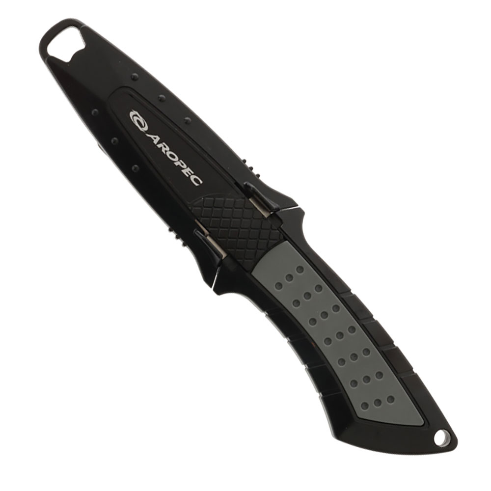 Aropec 304 Stainless Steel Dual Blade BCD Dive Knife with Sheath 16cm