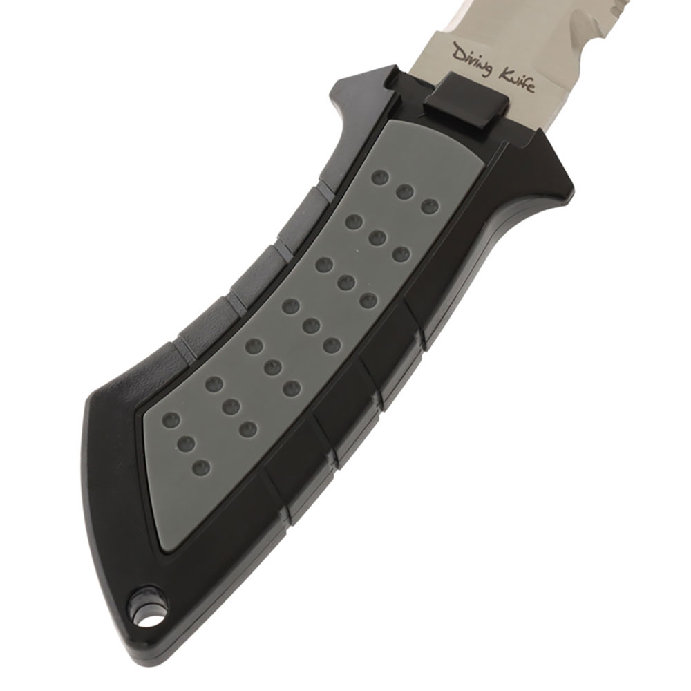 Aropec 304 Stainless Steel Dual Blade BCD Dive Knife with Sheath 16cm