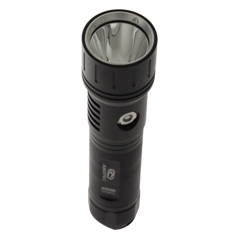 Aropec Rechargeable LED Dive Torch 2000lm - Waterproof to 100m