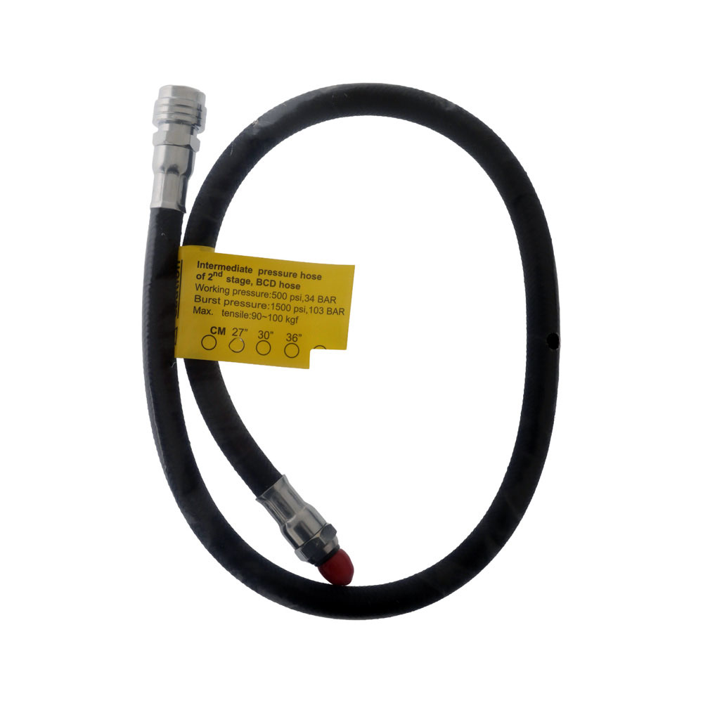 Aropec Nylon Braided TPU Inflator Hose 27in Black