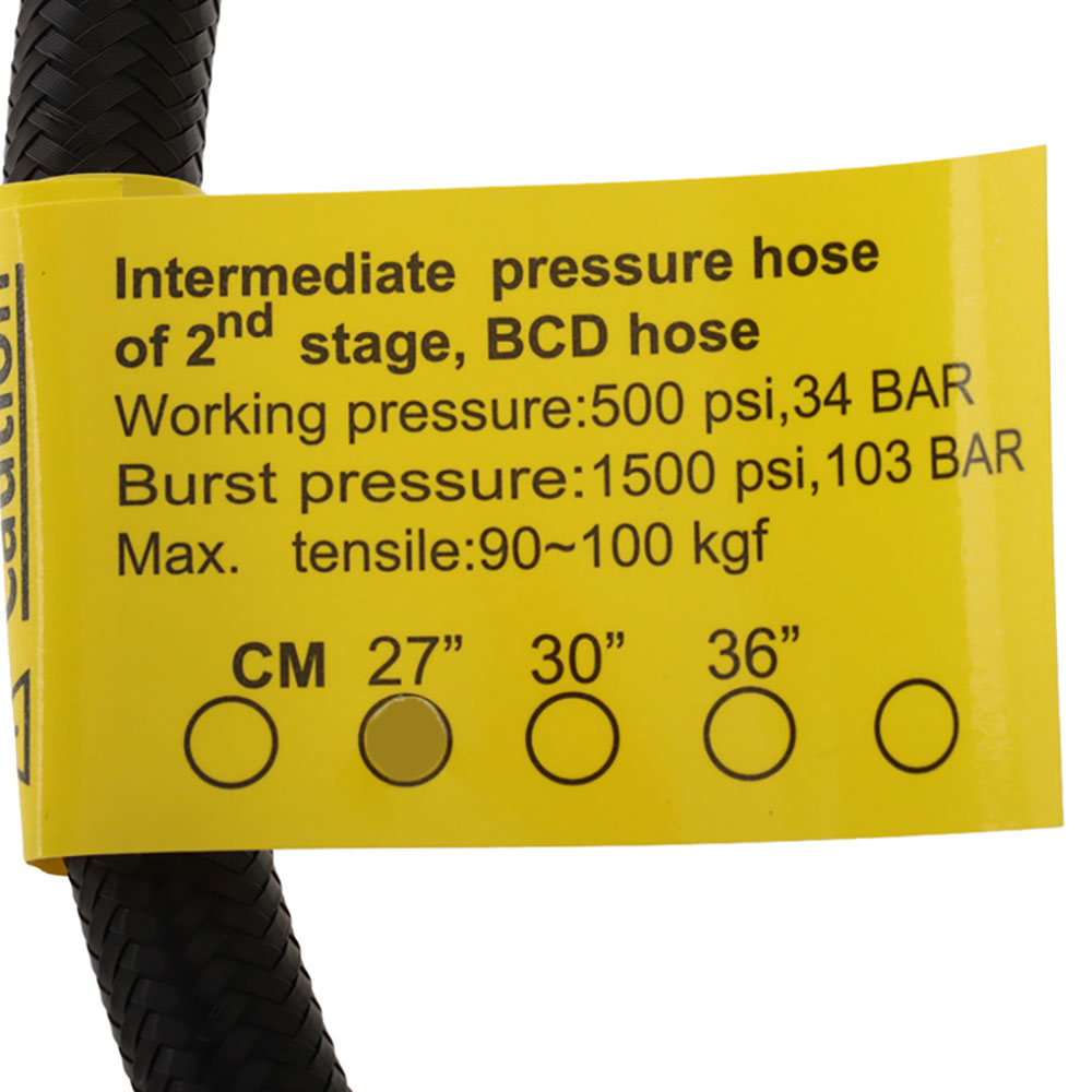 Aropec Nylon Braided TPU Inflator Hose 27in Black