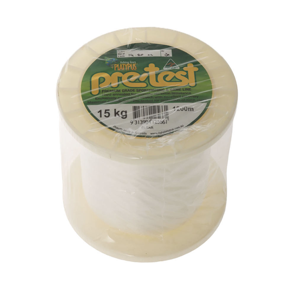 Platypus Pre-Test IGFA Monofilament Line Clear 1200m 15kg 0.61mm
