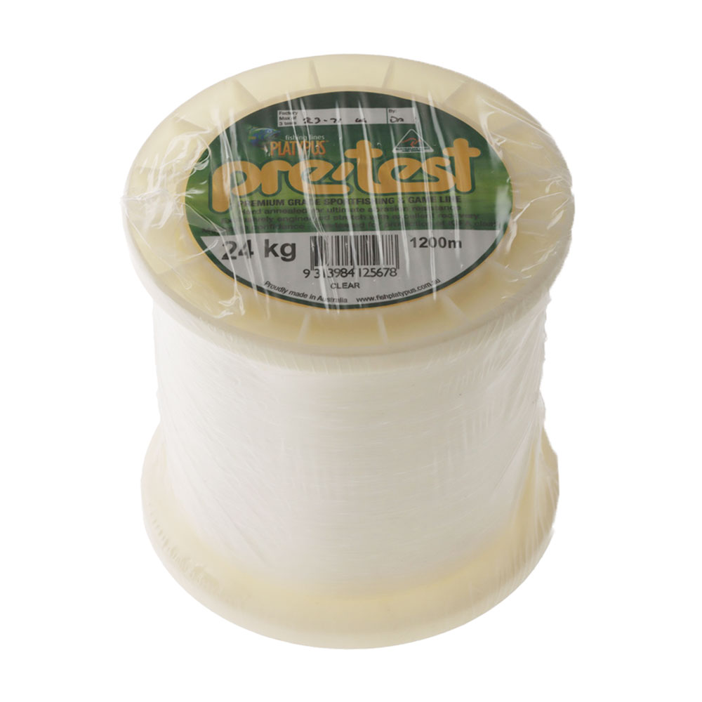 Platypus Pre-Test IGFA Monofilament Line Clear 1200m 24kg 0.77mm
