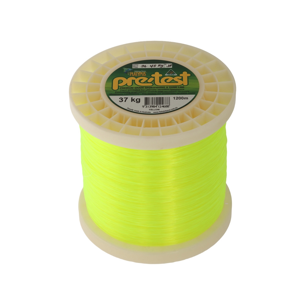 Platypus Pre-Test IGFA Monofilament Line 1200m Yellow 37kg