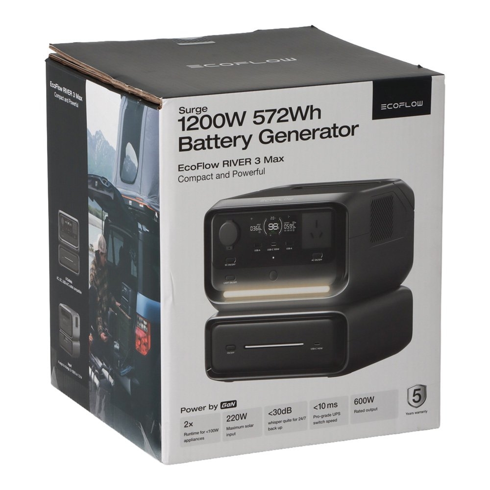 EcoFlow River 3 Max Portable Power Station 600W 572Wh