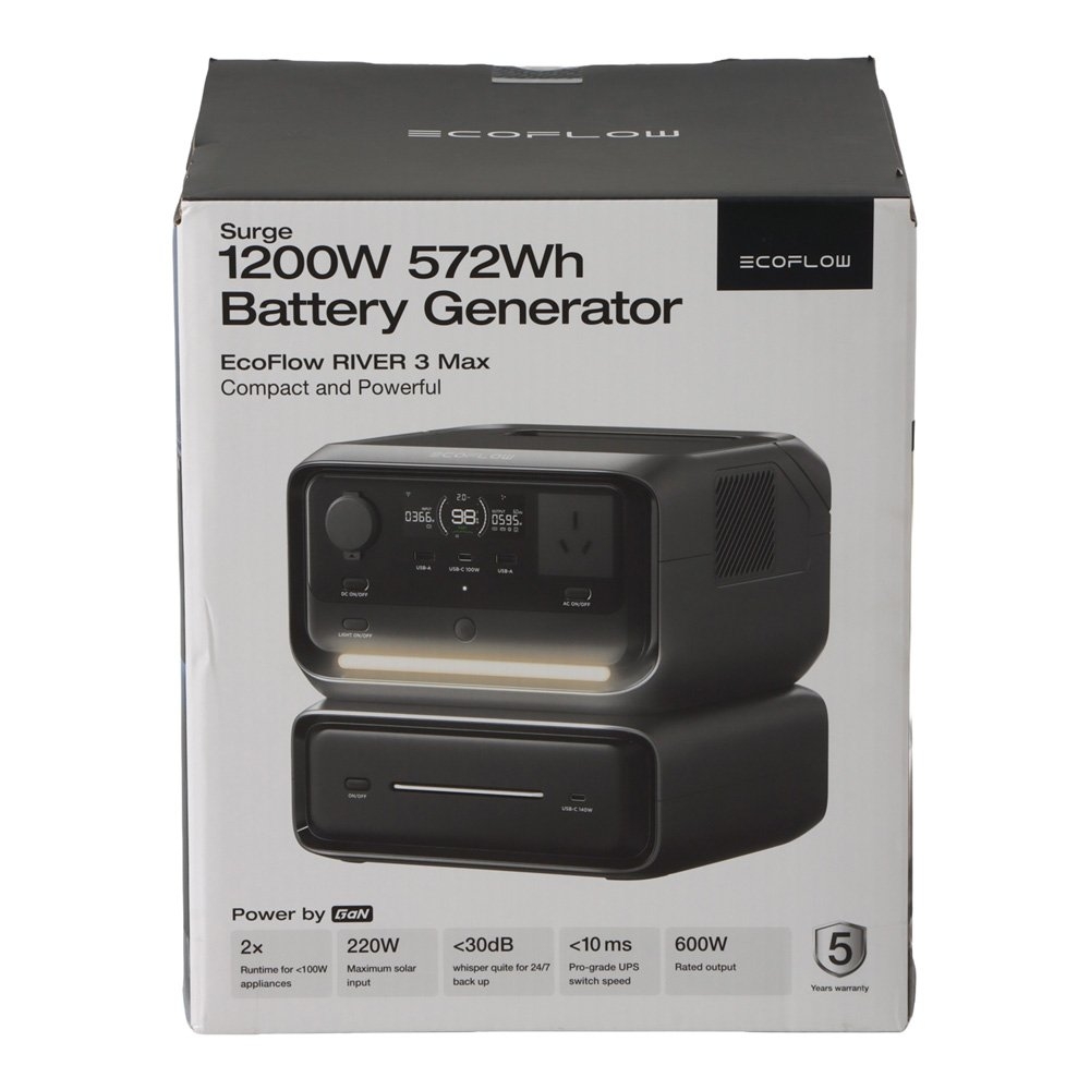 EcoFlow River 3 Max Portable Power Station 600W 572Wh