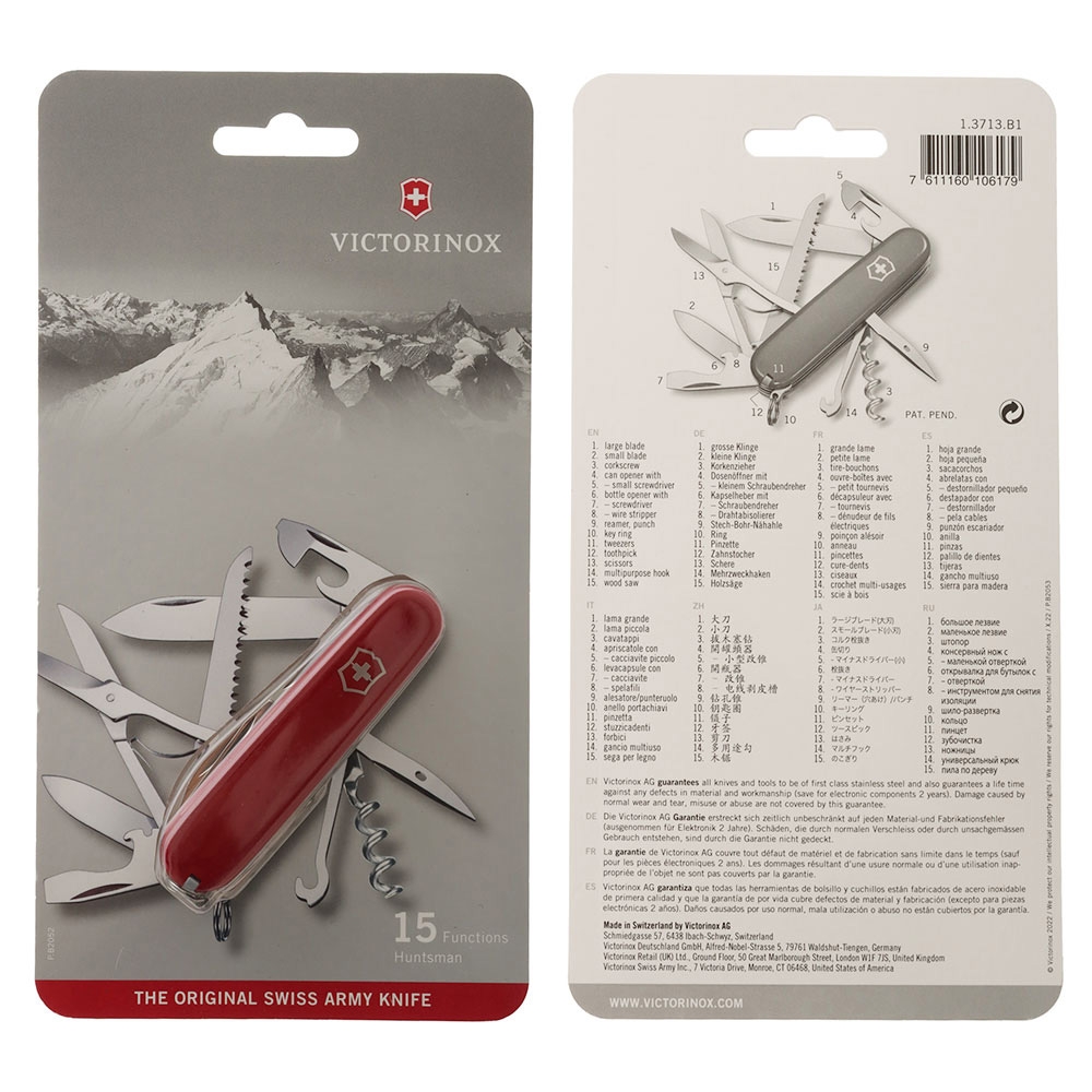 Victorinox Huntsman Multi-Tool Pocket Knife 9.1cm Red