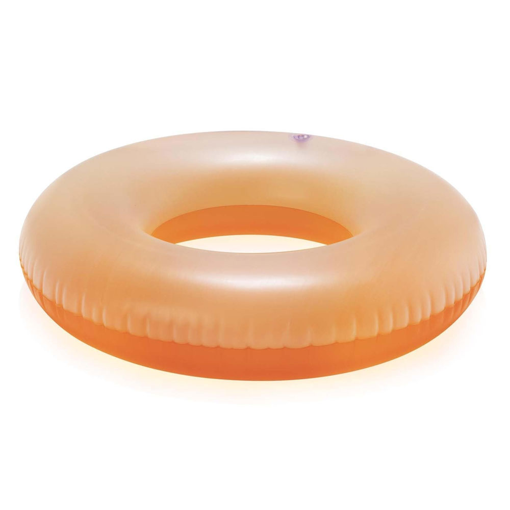Bestway Frosted Neon Inflatable Swim Ring 91cm Fog Orange