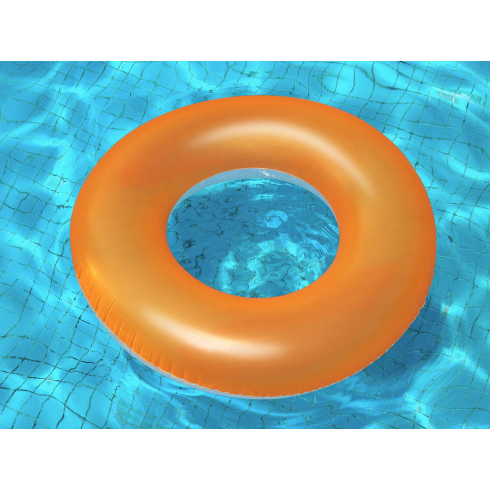 Bestway Frosted Neon Inflatable Swim Ring 91cm Fog Orange
