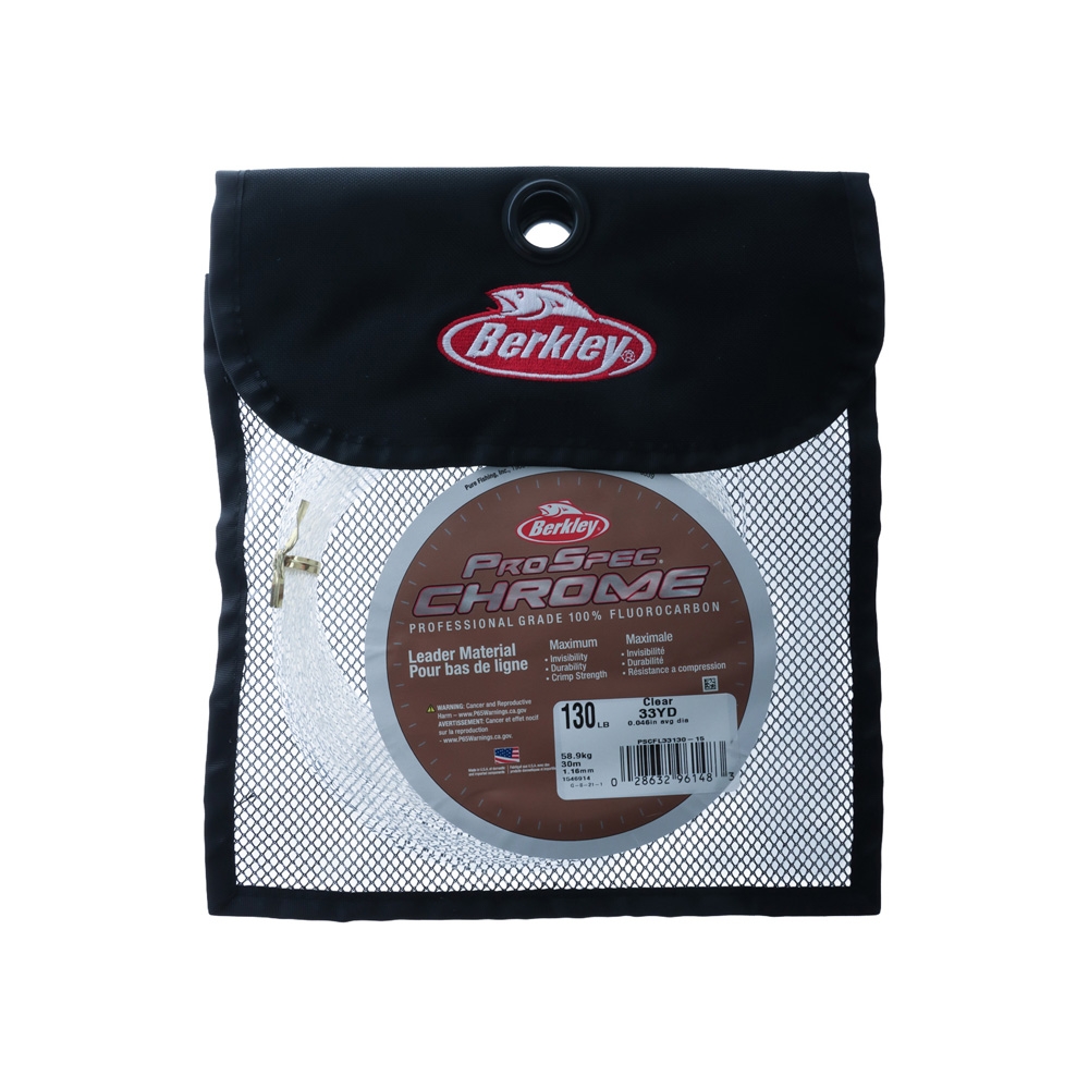 Berkley ProSpec Chrome Premium 100% Pure Fluorocarbon Leader Clear 30m 130lb