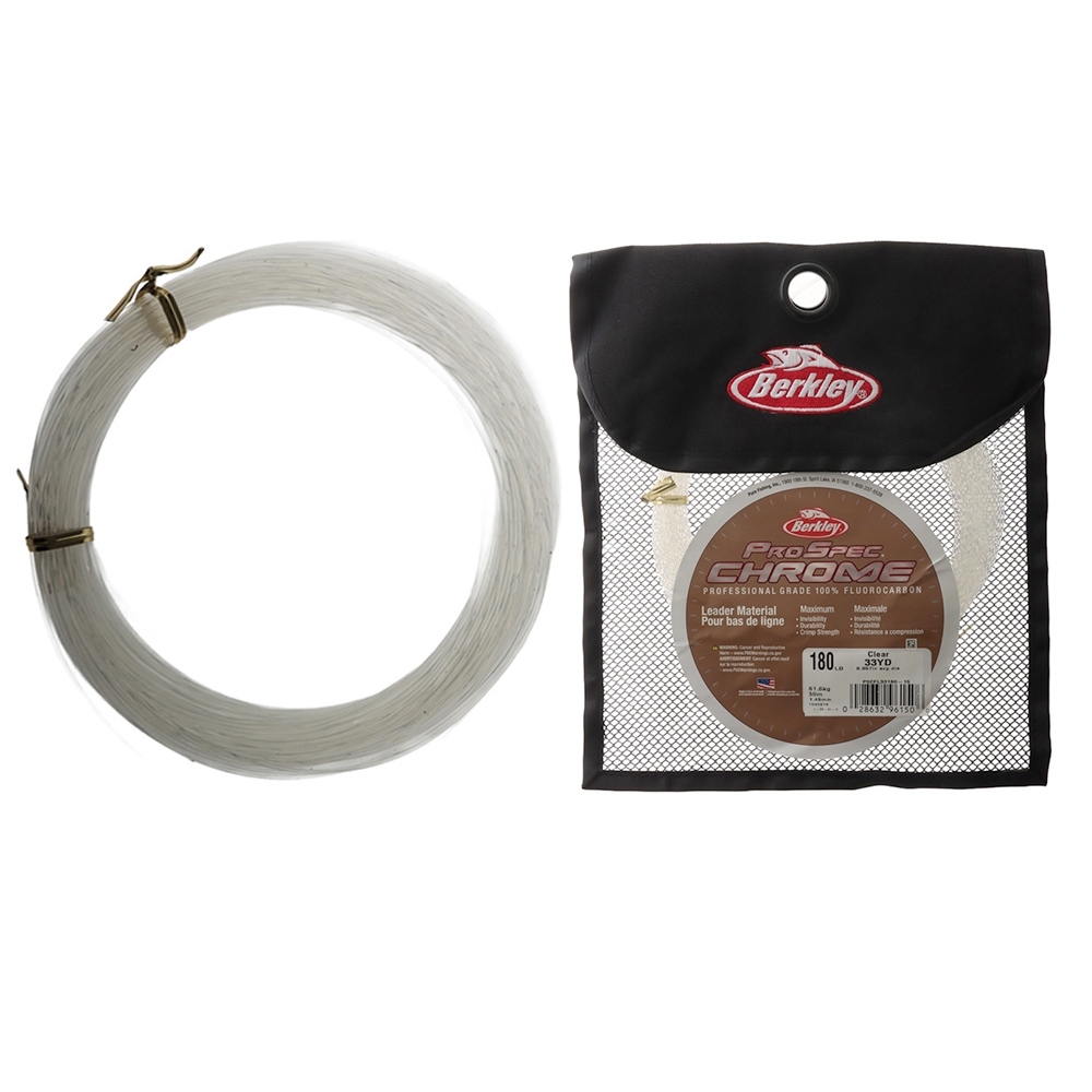 Berkley ProSpec Chrome 100% Fluorocarbon Leader Clear 33yd 180lb