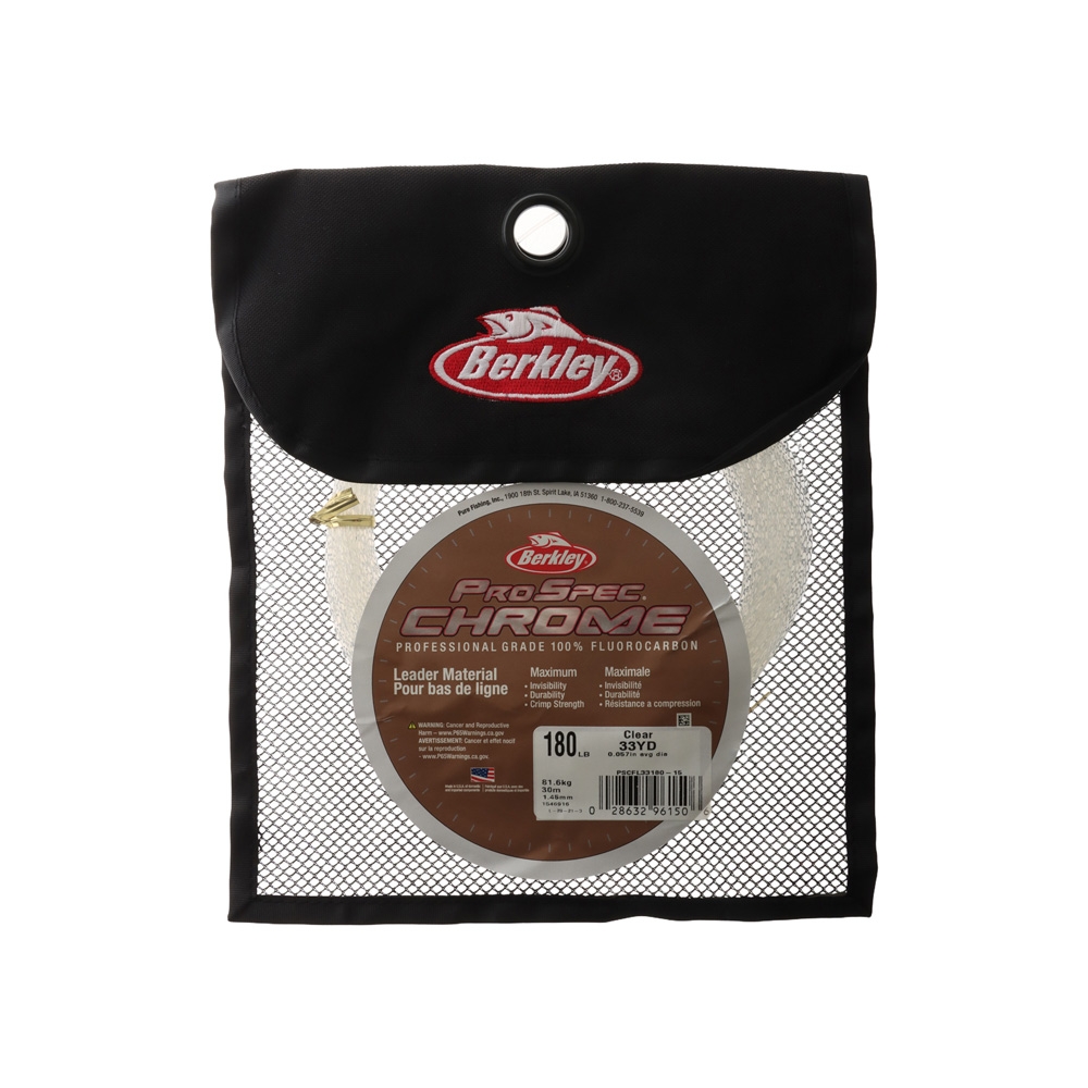 Berkley ProSpec Chrome Premium 100% Pure Fluorocarbon Leader Clear 30m 180lb
