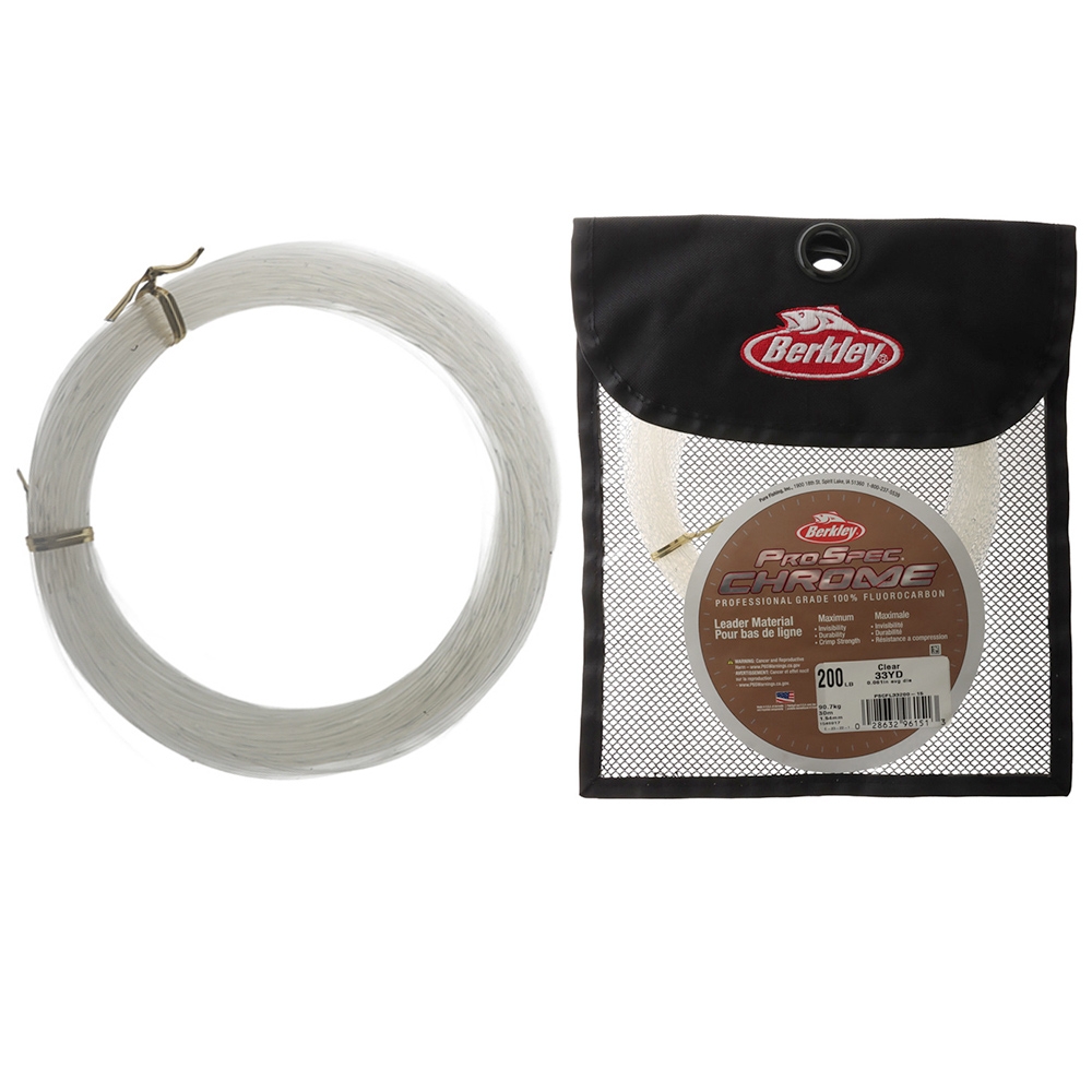 Berkley ProSpec Chrome 100% Fluorocarbon Leader Clear 33yd 200lb