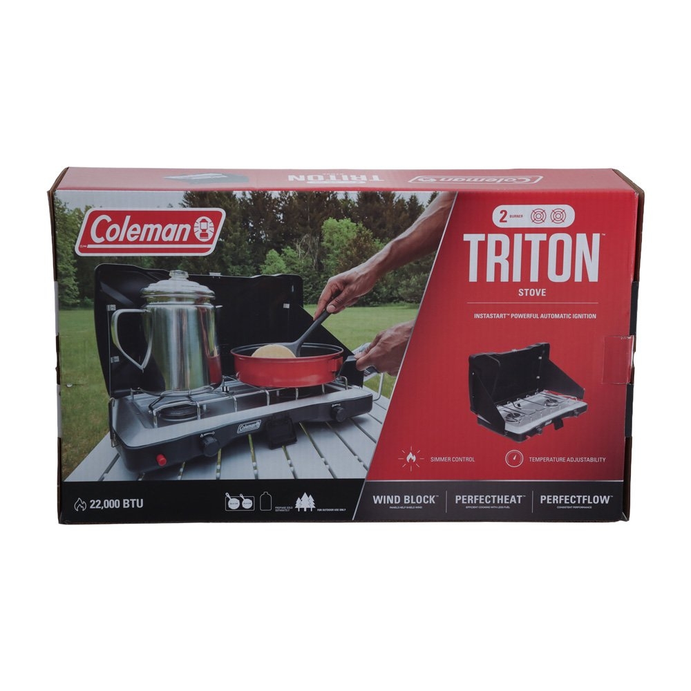 Coleman Triton 2-Burner Camping Stove Black - Display Model