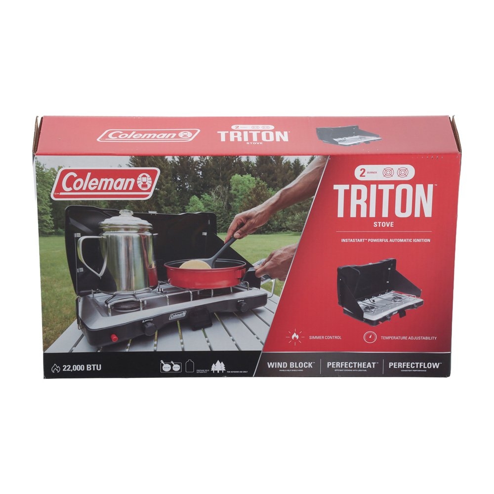 Coleman Triton 2-Burner Camping Stove Black