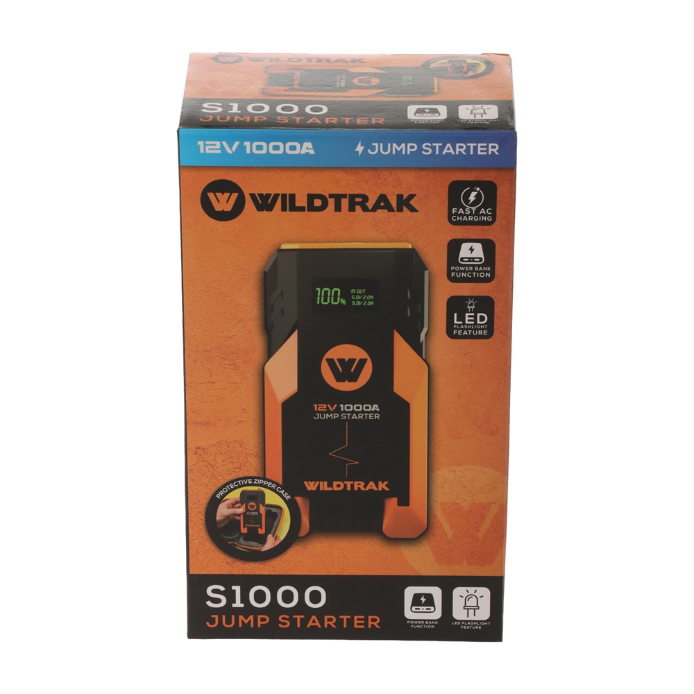 Wildtrak S1000A Portable Jump Starter / Power Bank 12V 12800mAh