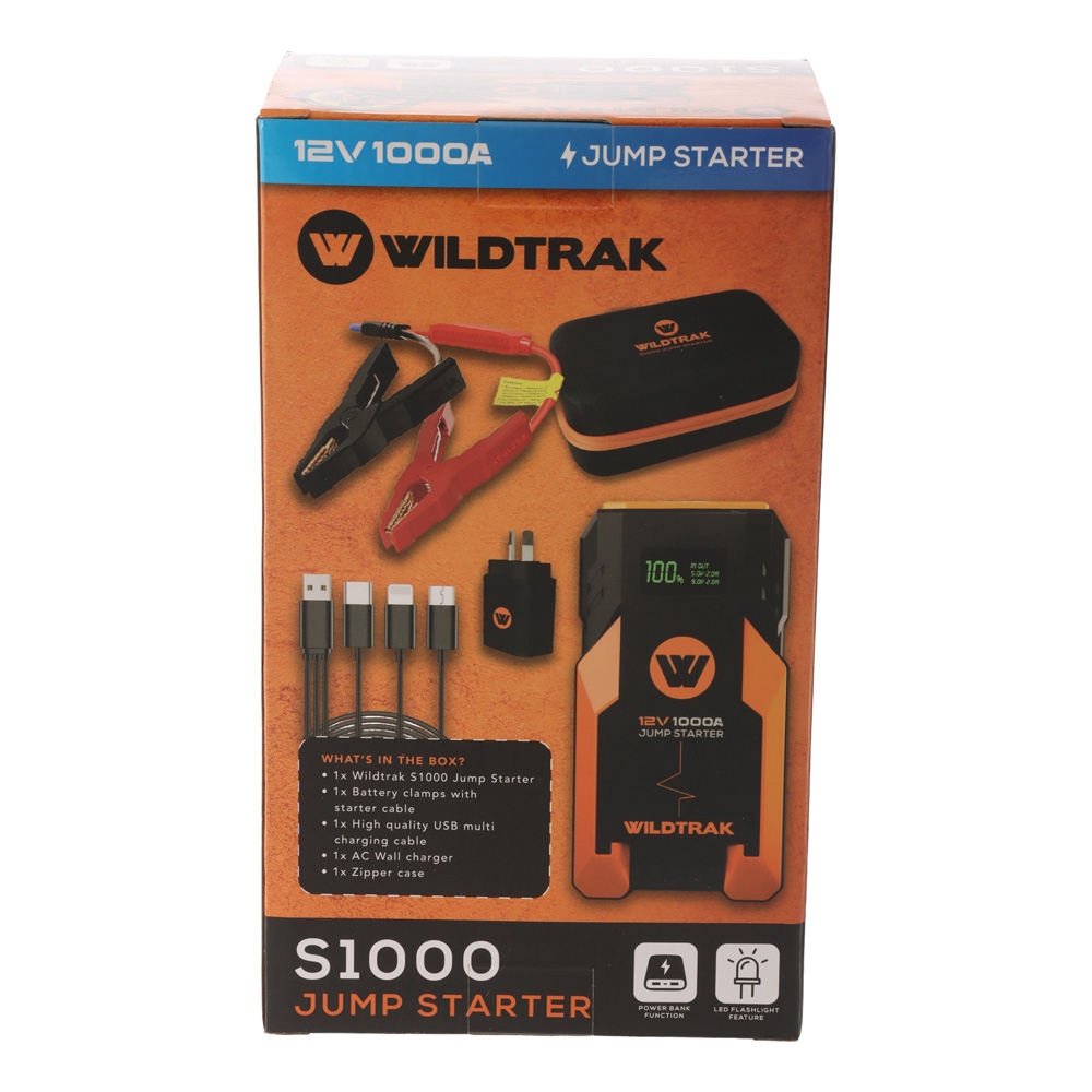 Wildtrak S1000A Portable Jump Starter / Power Bank 12V 12800mAh