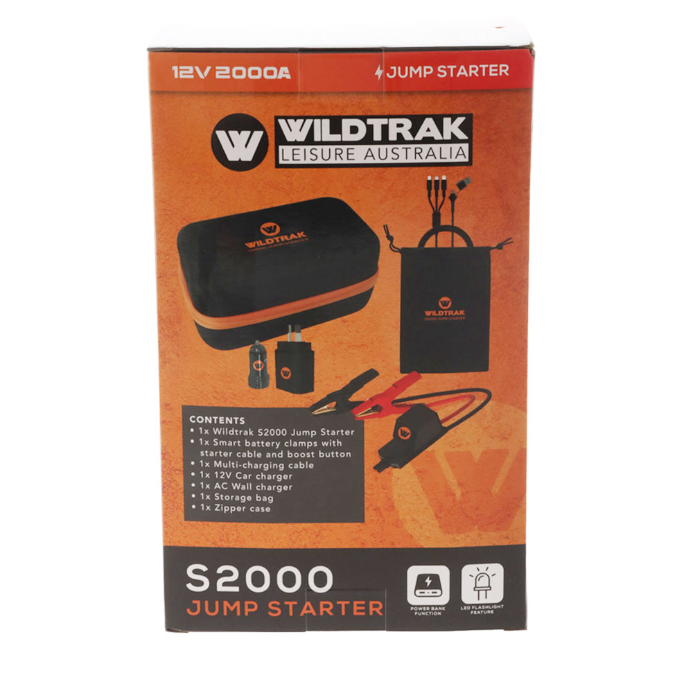 Wildtrak S2000A Portable Jump Starter / Power Bank 12V 16800mAh