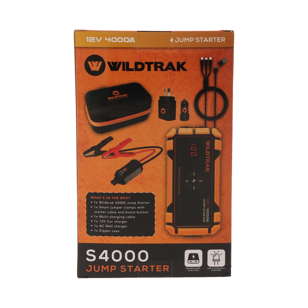 Wildtrak S4000A Portable Jump Starter / Power Bank 12V 28800mAh
