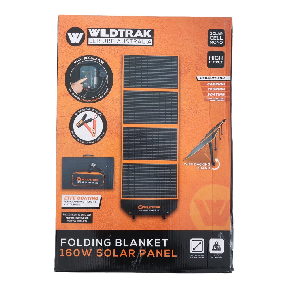 Wildtrak A-Grade Folding Solar Blanket with ETFE Coating 160W