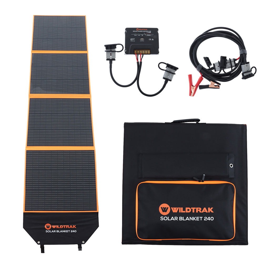 Wildtrak A-Grade Folding Solar Blanket with ETFE Coating 240W