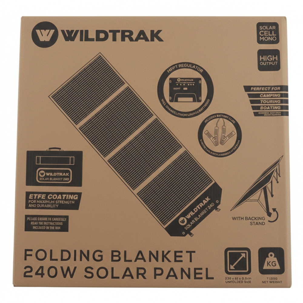 Wildtrak A-Grade Folding Solar Blanket with ETFE Coating 240W