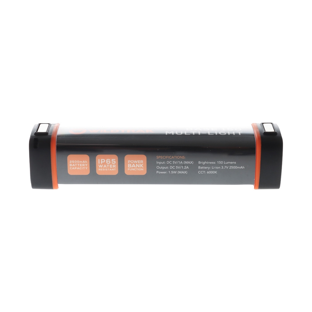 Wildtrak Base Rechargeable Multifunction LED Camping Light with Powerbank 150lm 2.5Ah - Twin Pack