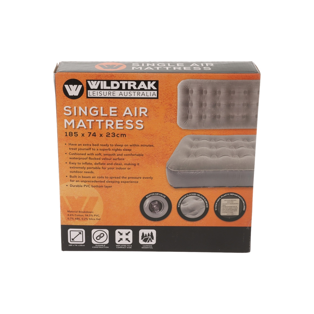 Wildtrak Coil-Beam Inflatable Single Air Mattress 