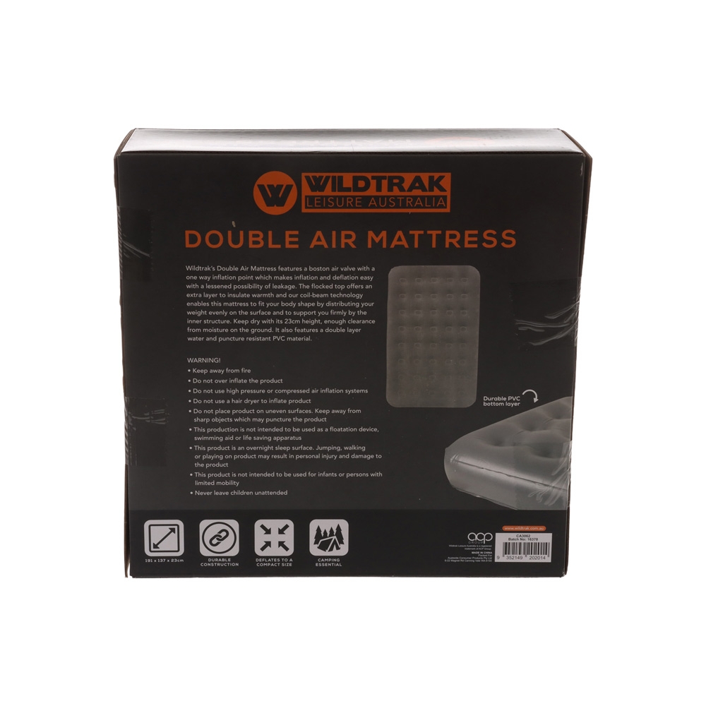 Wildtrak Coil-Beam Inflatable Double Air Mattress