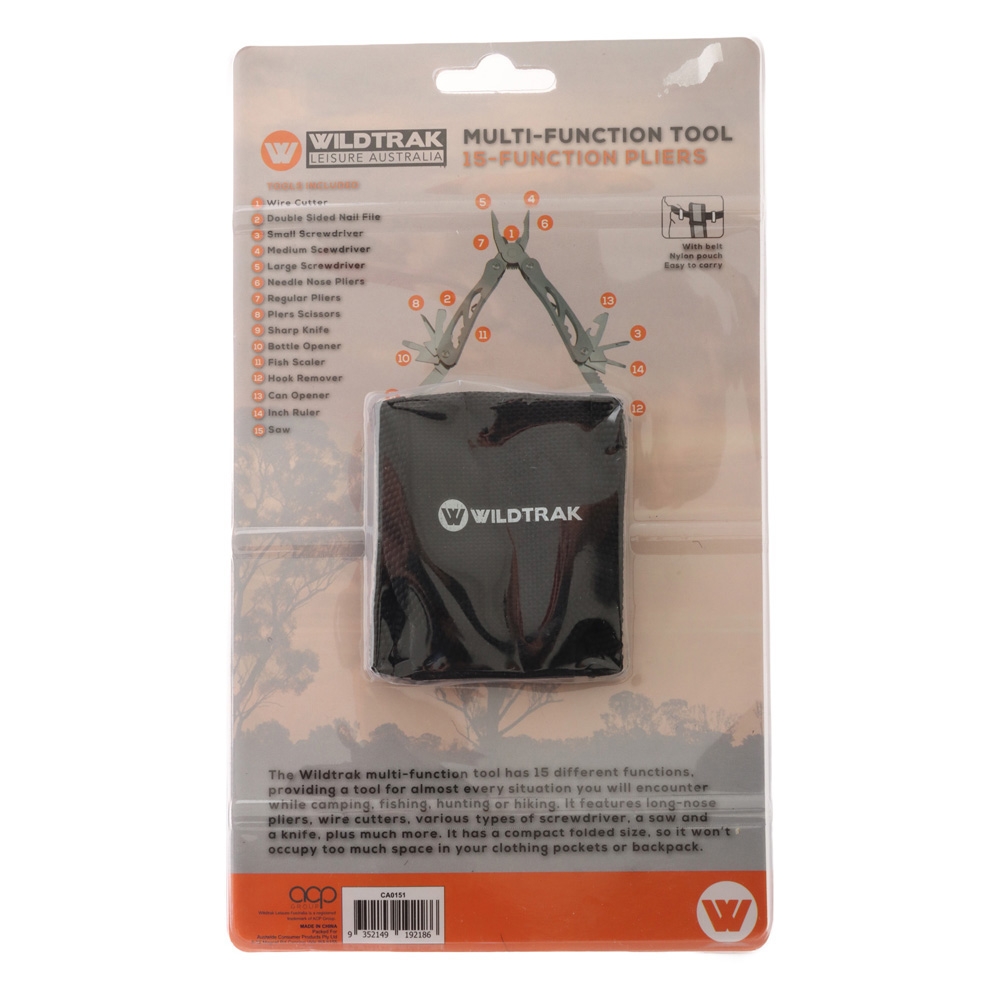 Wildtrak 15-in-1 Multi-Function Tool with Pliers